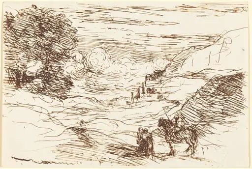 The Paladins (Les Paladins), by Jean Baptiste Camille Corot
