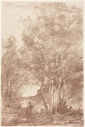 The Philosophers' Retreat (Le Repos des Philosophes), by Jean Baptiste Camille Corot