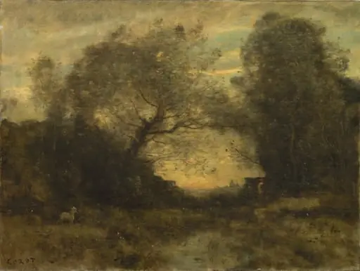 The Pond at the Entrance of the Woods, by Jean Baptiste Camille Corot