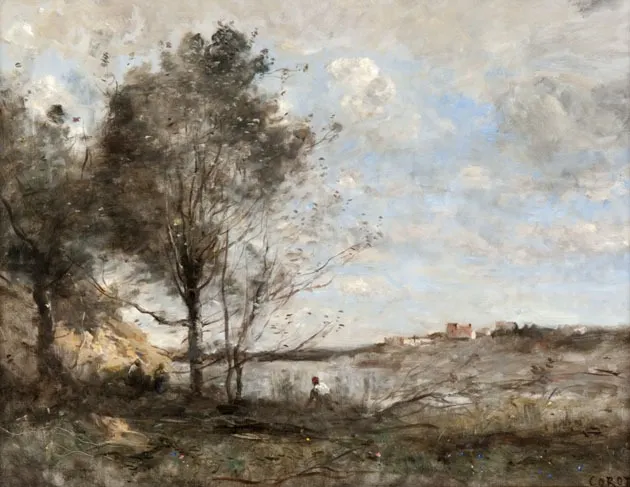 The Woodcutter, by Jean Baptiste Camille Corot, oil, 1868
