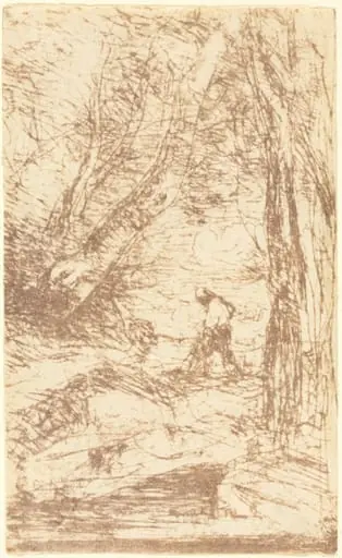 The Woodcutter of Rembrandt (Le Bucheron de Rembrandt), by Jean Baptiste Camille Corot