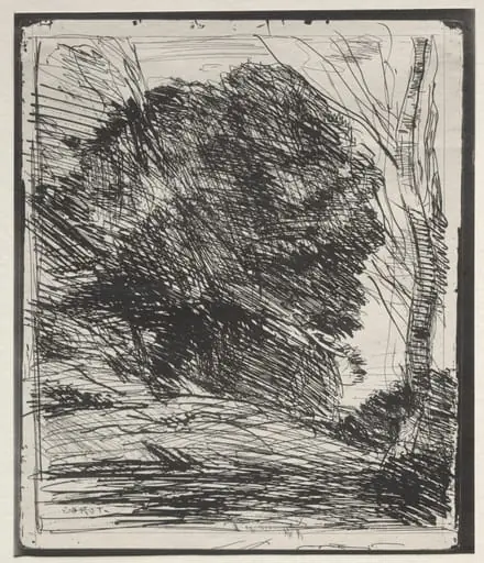 Trees on the Mountain, by Jean Baptiste Camille Corot