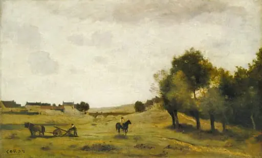 View near Epernon, by Jean Baptiste Camille Corot