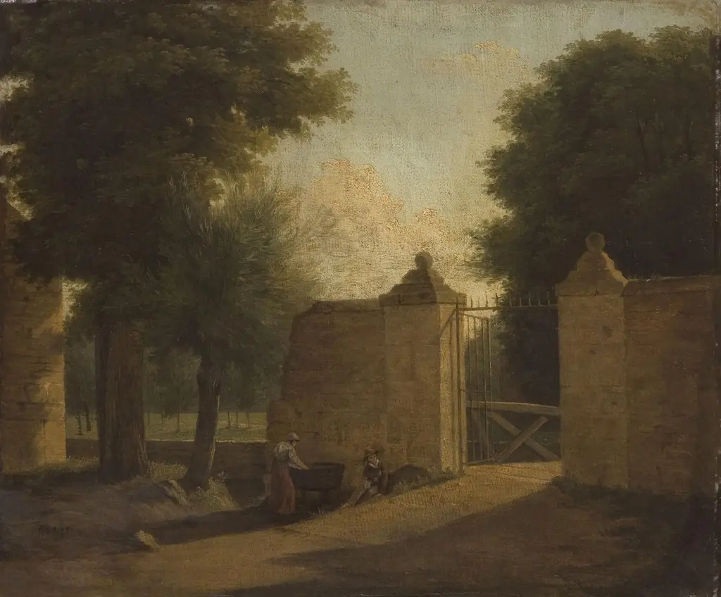 Village Lane and Gateway, by Jean Baptiste Camille Corot