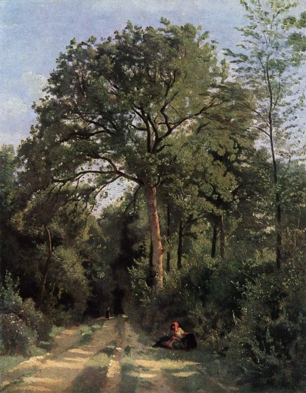 Ville d'Avray: Entrance to the Wood, by Jean Baptiste Camille Corot, oil, 1825