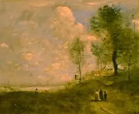 Ville d'Avray (Paysage et figures), by Jean Baptiste Camille Corot