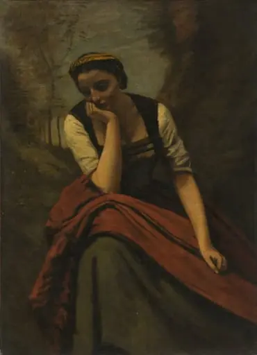 Woman Meditating, by Jean Baptiste Camille Corot