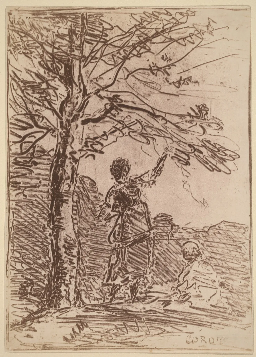 Young Woman and Death (La Jeune Fille et la Mort), by Jean Baptiste Camille Corot, 1854
