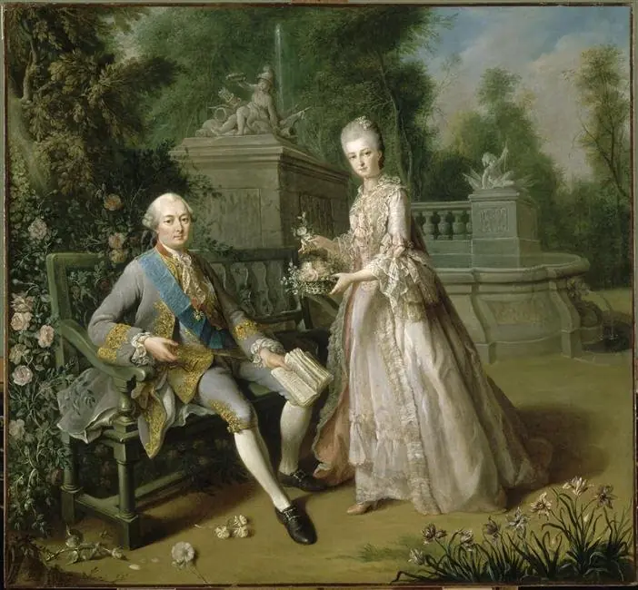Louis Jean Marie de Bourbon with his daughter Louise Marie Adélaïde de Bourbon, wife of the future Philippe Égalité and Duchess of Orléans, by Jean-Baptiste Charpentier the Elder
