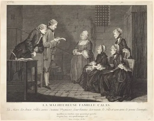 La malheureuse famille Calas (The Unfortunate Calas Family), by Jean-Baptiste Delafosse
