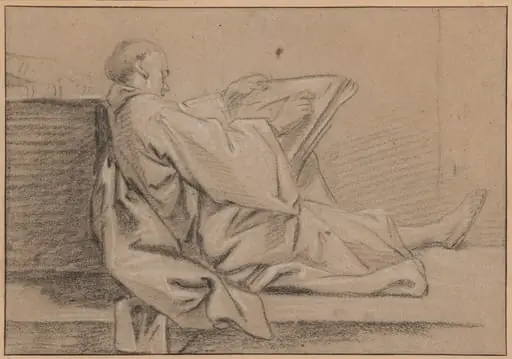 A Man Drawing, by Jean-Baptiste Deshays