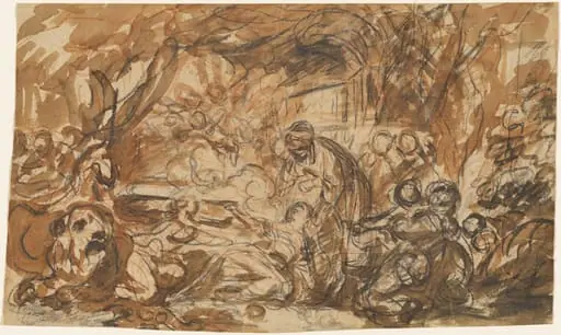 A Young Woman Overcome by Love [recto], by Jean-Baptiste Deshays