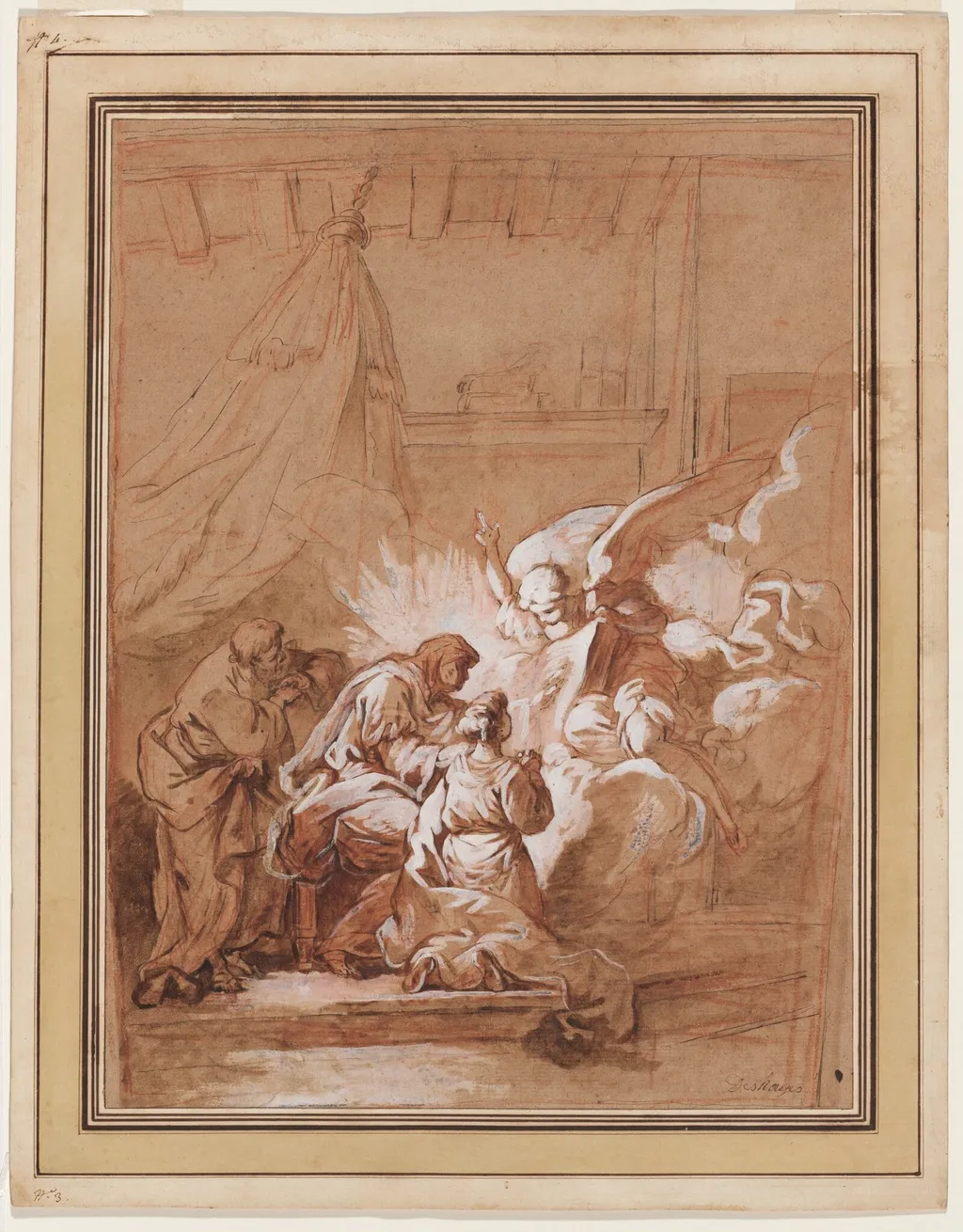 The Education of the Virgin, by Jean-Baptiste Deshays, gouache, 1762