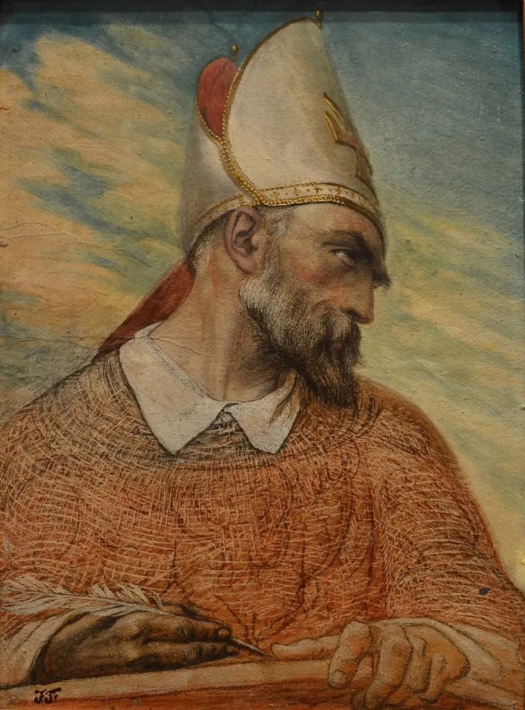 Autoportrait en saint Augustin, by Jean Baptiste Frénet