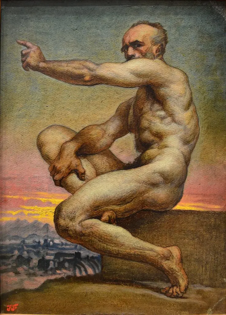 Autoportrait nu, by Jean Baptiste Frénet