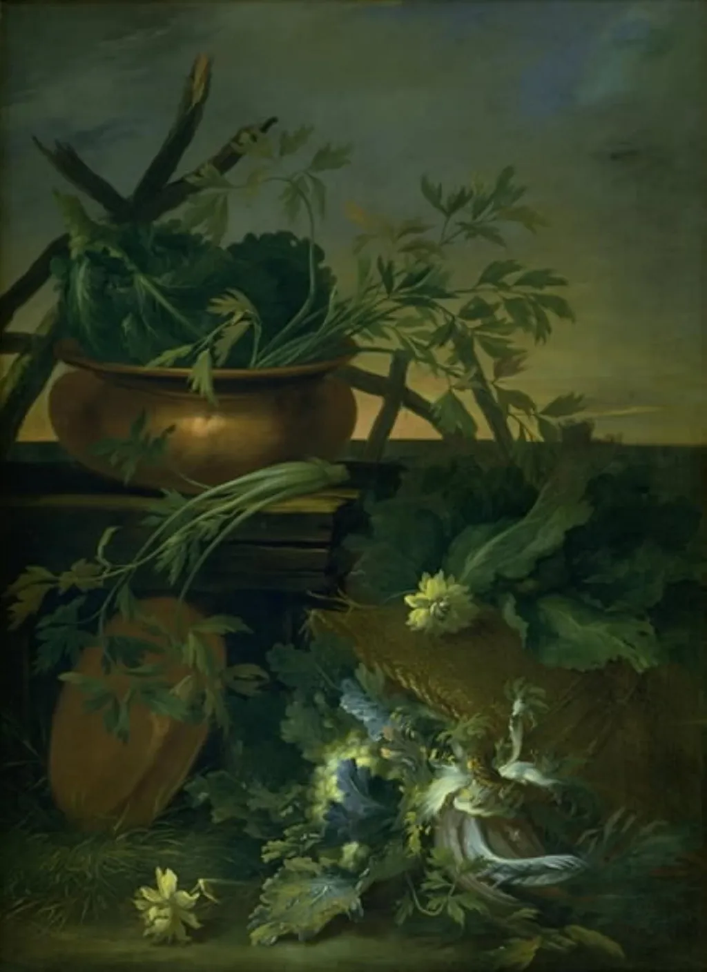 Still Life. Vegetables, by Jean Baptiste Gayot Dubuisson, oil, 1705