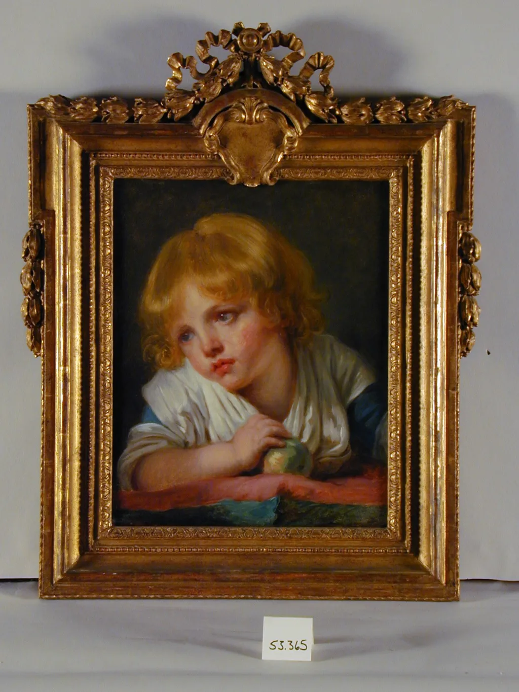 Boy with an Apple, by Jean-Baptiste Greuze, oil, 1775