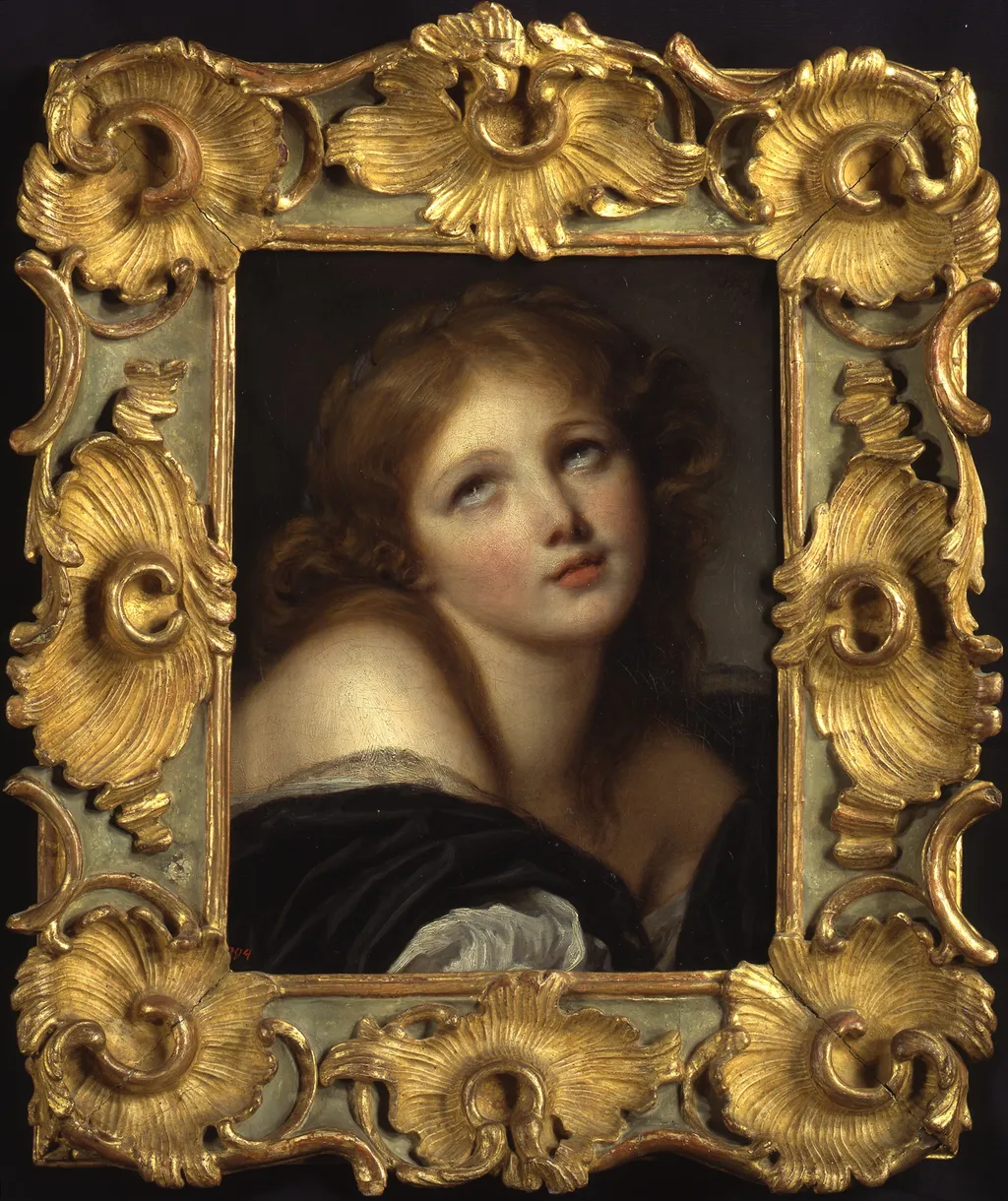 Head of a Young Girl, by Jean-Baptiste Greuze, oil, 1794