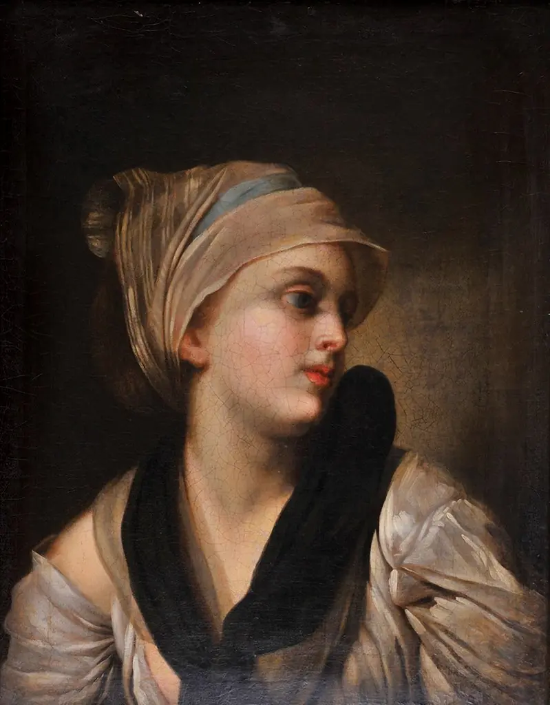 Portrait of a young woman, by Jean-Baptiste Greuze