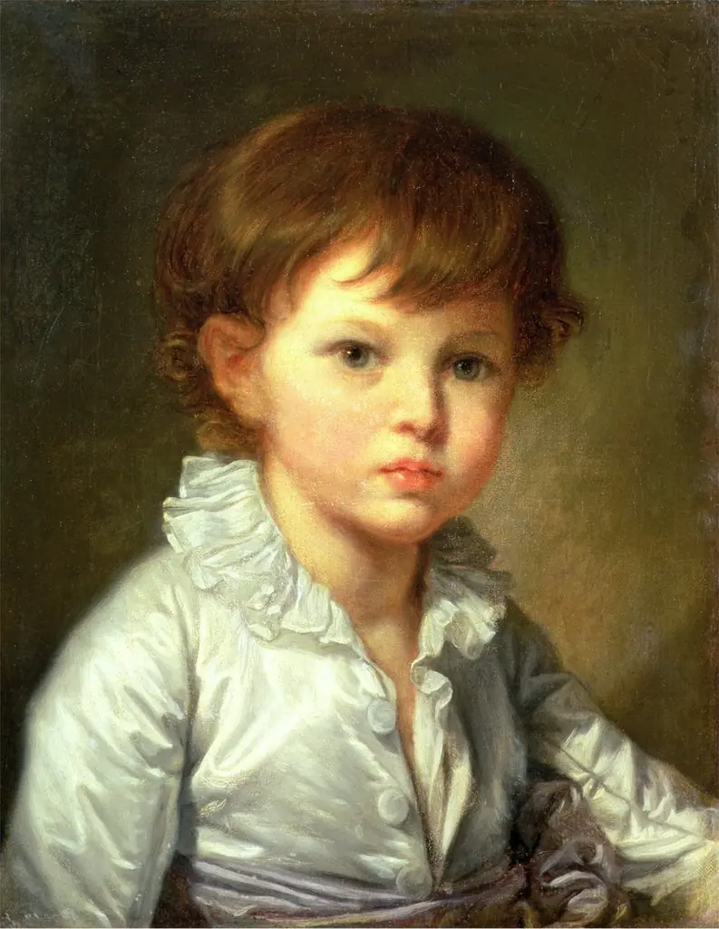 Portrait of Count Pavel Stroganov as A Child, by Jean-Baptiste Greuze