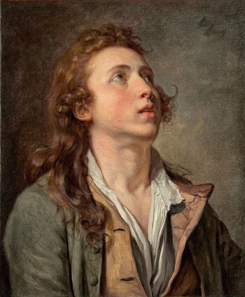 Study of a Young Man, by Jean-Baptiste Greuze, oil, 1760