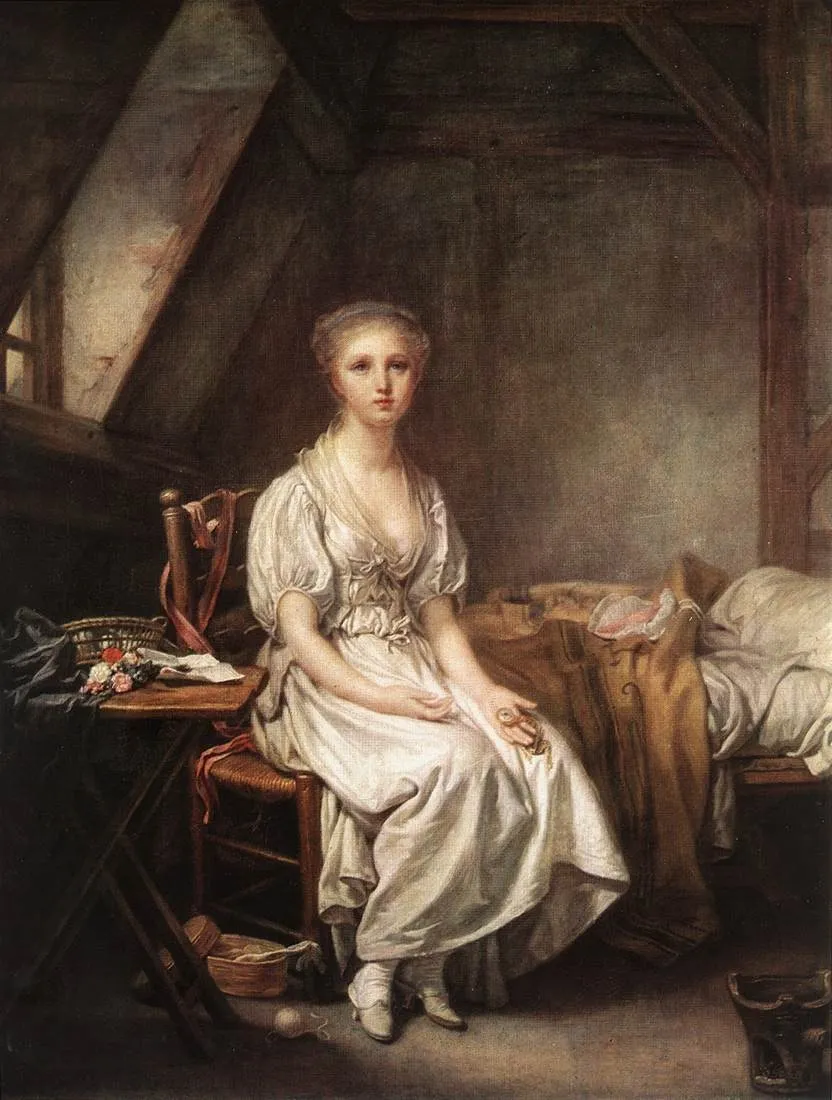The Complain of the Watch, by Jean-Baptiste Greuze, oil, 1770