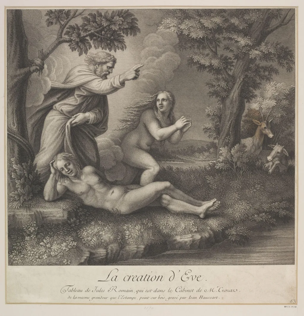 Creation of Eve, by Jean-Baptiste Haussard, 1750