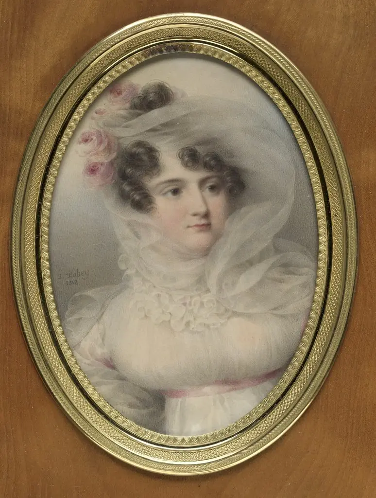 Portrait of Hortense de Perregaux, Duchess of Ragusa, by Jean-Baptiste Isabey