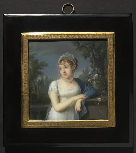 Portrait of a Woman Near a Balustrade, by Jean-Baptiste Jacques Augustin