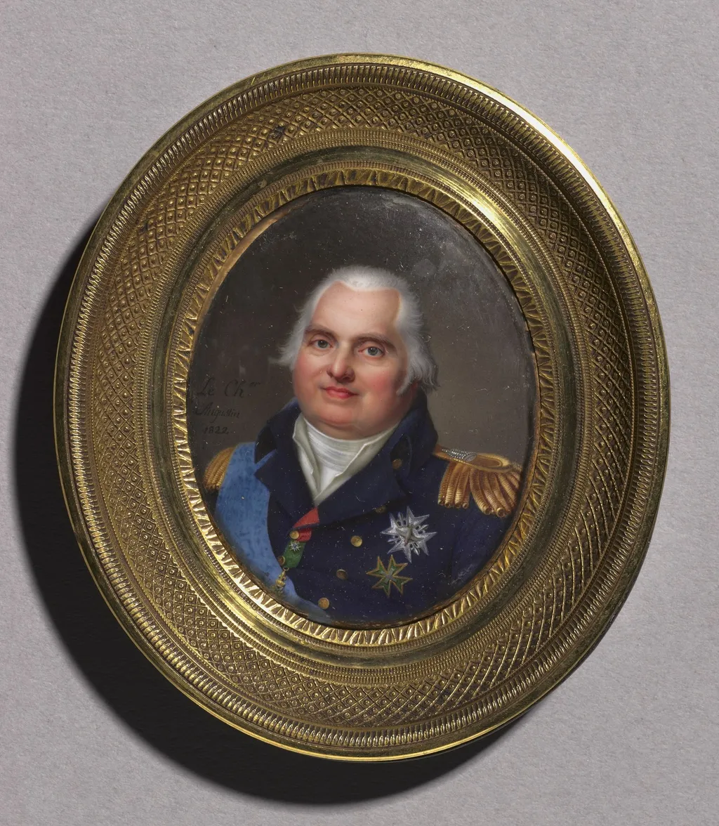 Portrait of Louis XVIII, by Jean-Baptiste Jacques Augustin, unspecified, 1822