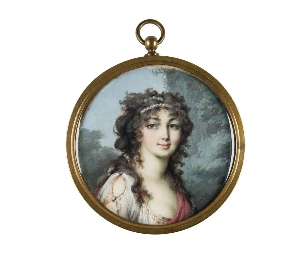 Okänd kvinna som vestal, by Jean-Baptiste Joseph Le Tellier, unspecified, 1790