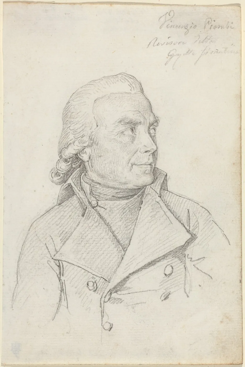 Vincenzio Piombi, by Jean-Baptiste Joseph Wicar, chalk, 1798
