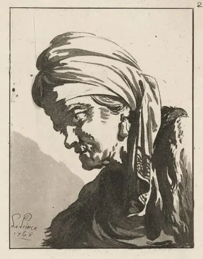Head of a Drooping Old Woman, by Jean-Baptiste Le Prince