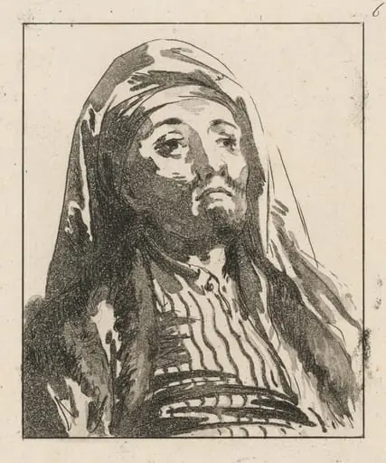 Head of a Man, Slightly Turned, by Jean-Baptiste Le Prince