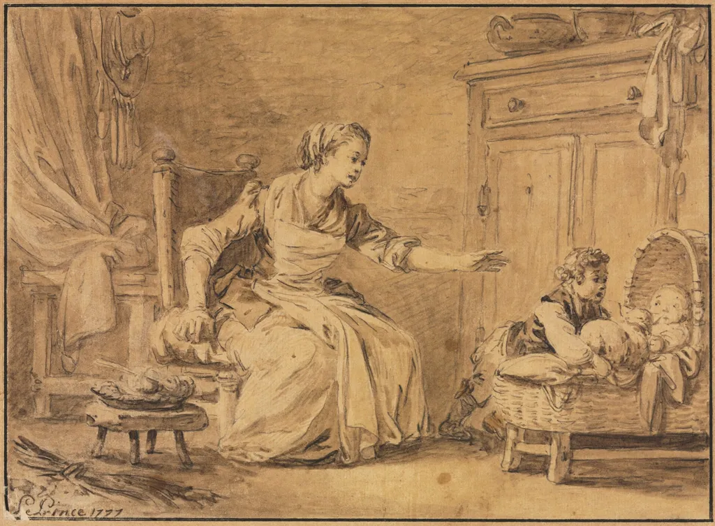Maternal Solicitude, by Jean-Baptiste Le Prince, 1777