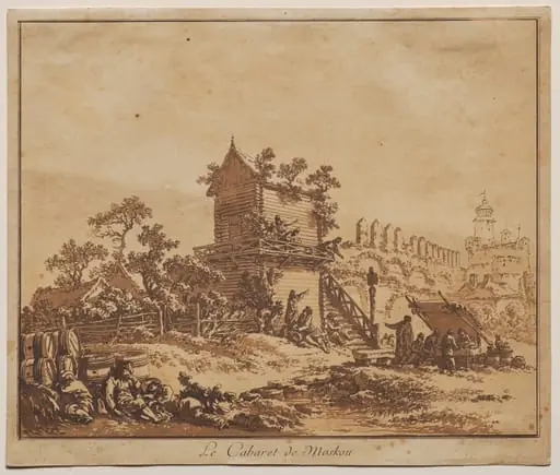 The Moscow Tavern (Le Cabaret de Moskou), by Jean-Baptiste Le Prince
