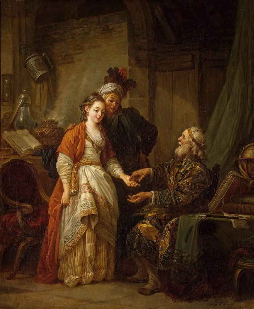 Visit to a Palmist, by Jean-Baptiste Le Prince