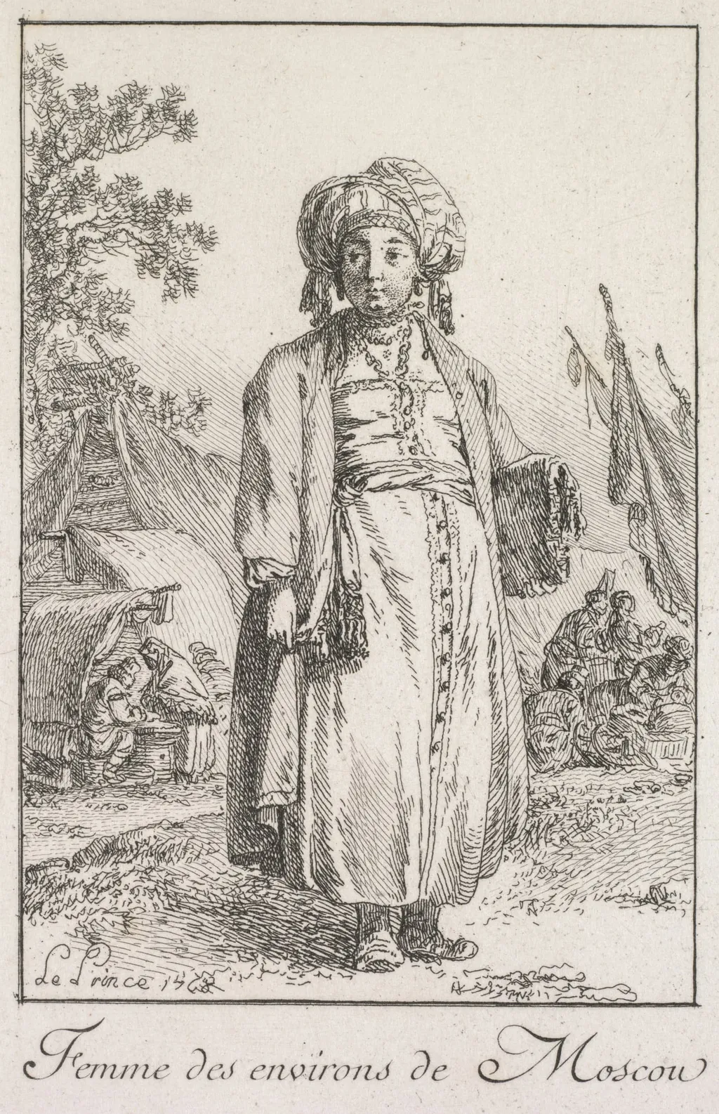 Woman from the Suburbs of Moscow, by Jean-Baptiste Le Prince, 1768