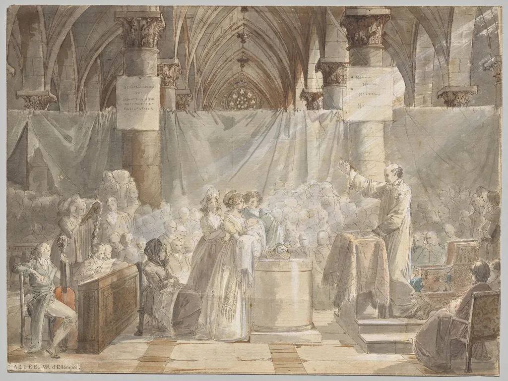 A Christening in Revolutionary France, by Jean-Baptiste Mallet, 1750