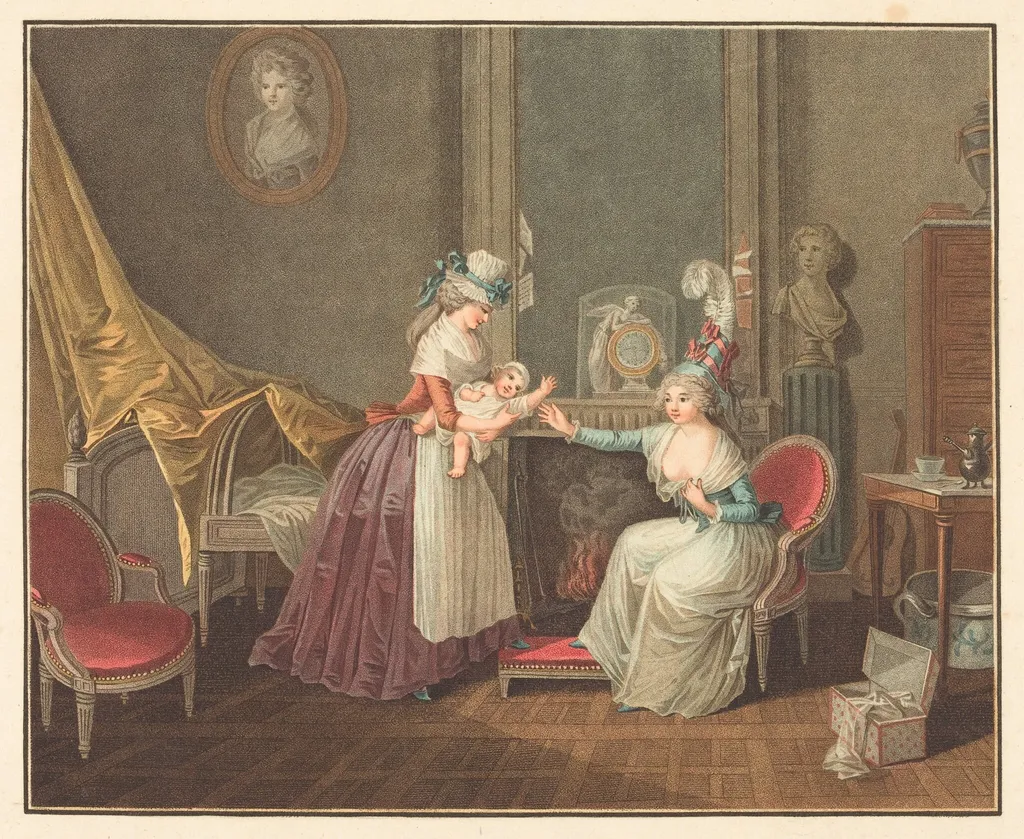 Le dejeuner de Fanfan, by Jean-Baptiste Mallet, ink, 1797