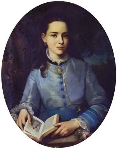 Portrait of Young Princess Z.N. Yusupova, by Jean-Baptiste Marie Fouque, oil, 1875