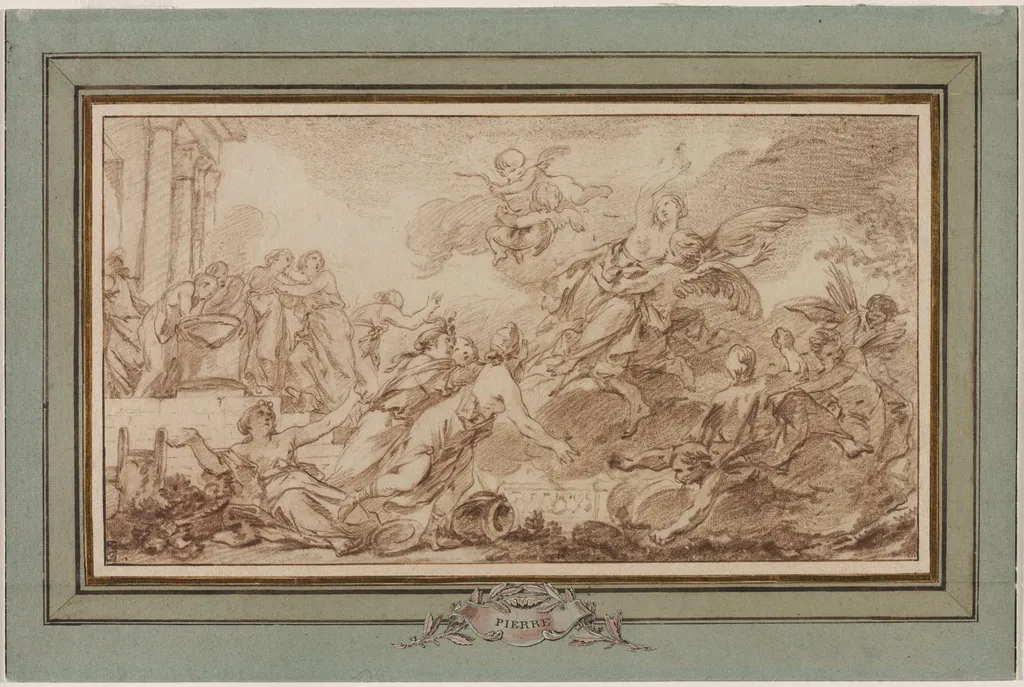 Boreas Abducting Oreithyia, by Jean-Baptiste Marie Pierre, 1758