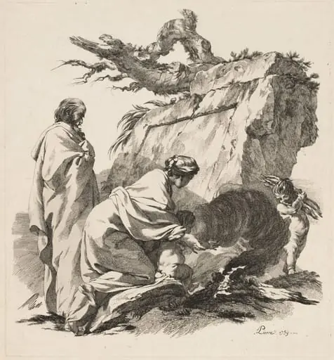 Rest on the Flight into Egypt, by Jean-Baptiste-Marie Pierre