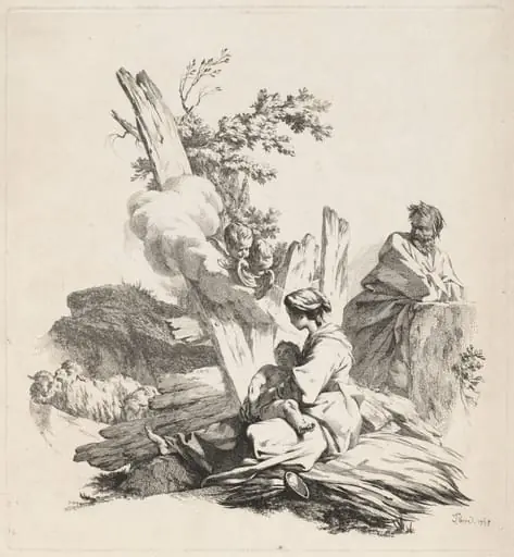 Rest on the Flight into Egypt, by Jean-Baptiste-Marie Pierre