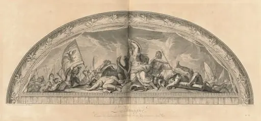 L'Allemagne Cintre du Salon de la Guerre du côté des appartemens du Roi (Germany, Center of the Salon of War next to the King's Chambers) [pl. 37], by Jean-Baptiste Massé
