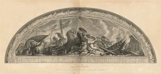 La Hollande Cintre du Salon de la Guerre sur L'Arcade qui donne entrée dans la Galerie (Holland, Center of the Salon of War in the Arcade that Opens into the Gallery) [pl. 39], by Jean-Baptiste Massé