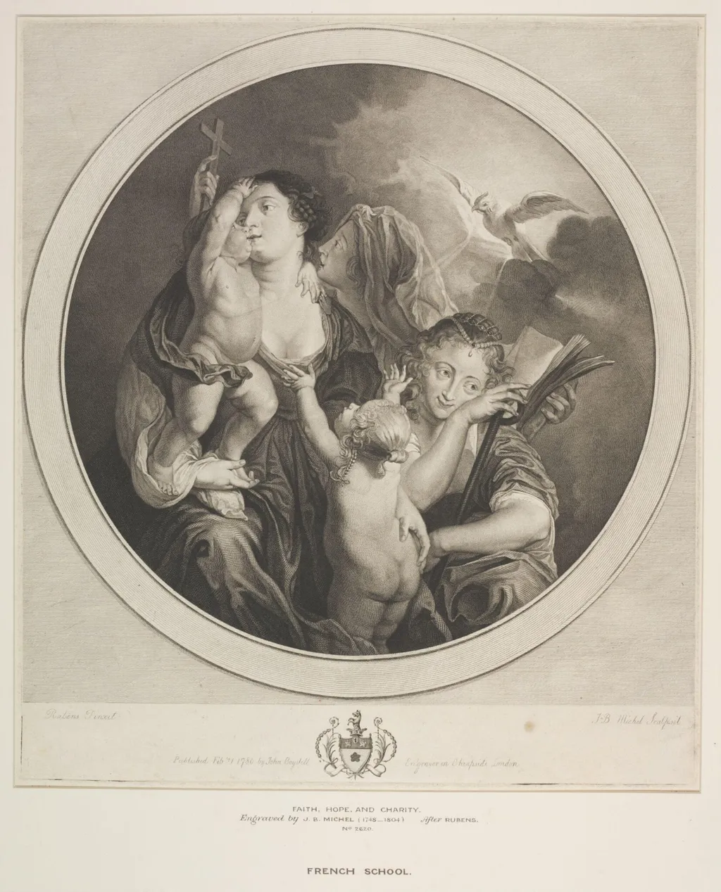Faith, Hope and Charity, by Jean Baptiste Michel, 1850