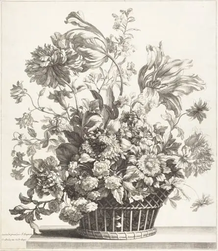 A Basket of Spring Flowers, by Jean-Baptiste Monnoyer