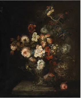 A Flower-piece, by Jean-Baptiste Monnoyer, oil, 1677
