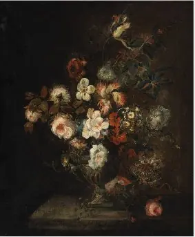 A Flower-piece, by Jean-Baptiste Monnoyer
